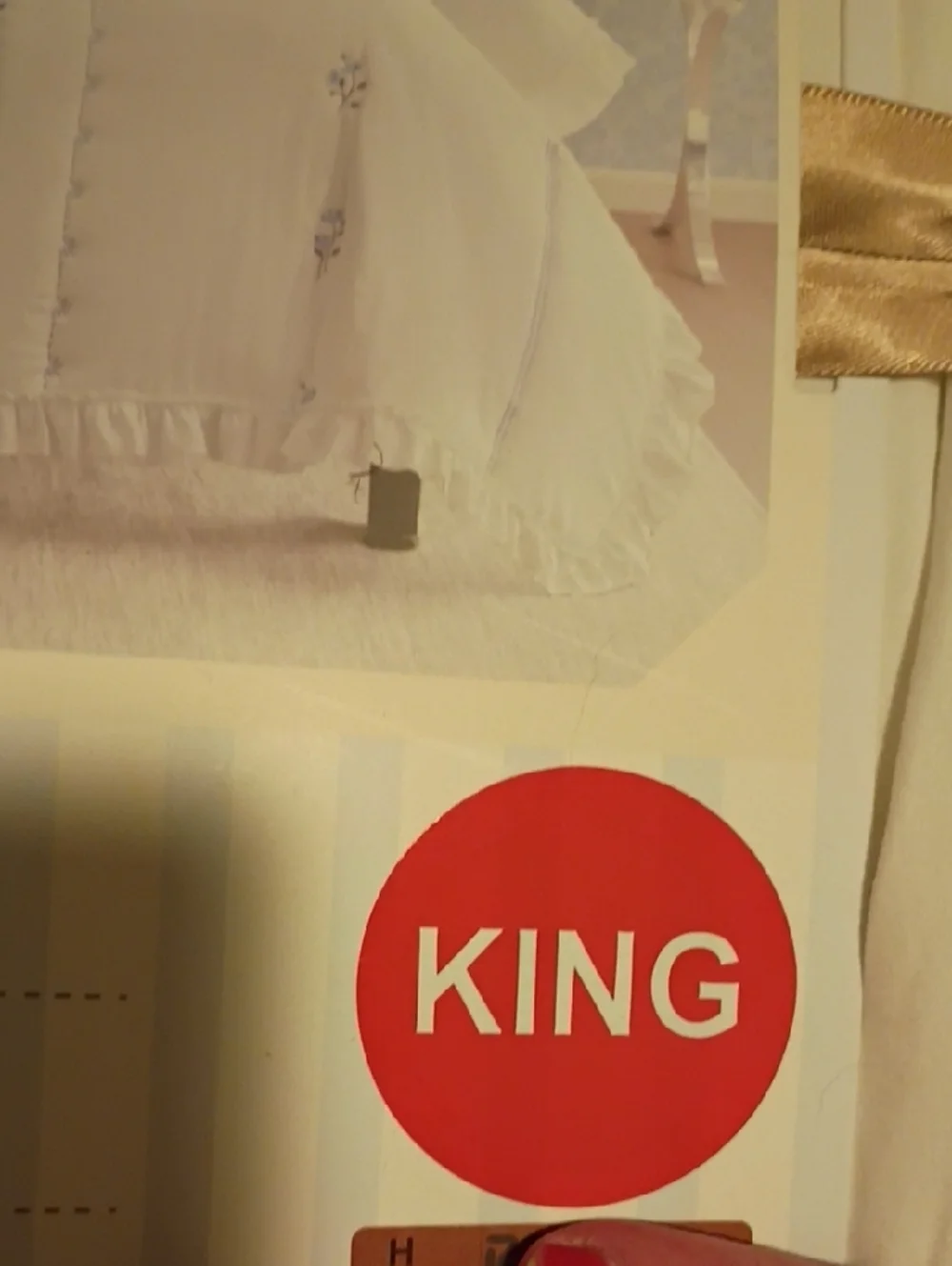 King Size Embroidered Floral Comforter in Cream and Blue